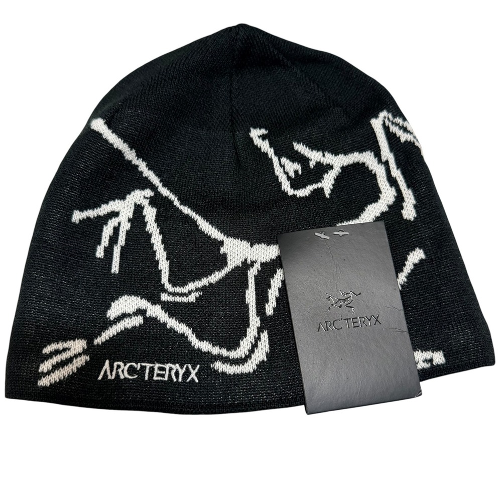 Arcteryx Bird Head Toque Beanie Black Orca Wool Blend Logo Hat X000006756 NEW